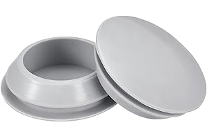 QUARKZMAN 8pz Tappi Silicone Scatto Rotondi Gomma 28-30mm Impermeabili Tubo Metallico Cappucci Mobili Grigio