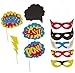 Produktbild Ginger Ray Superhero Party Photo Booth Requisiten & Masken - Comic Superhelden