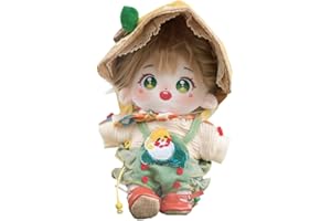 niannyyhouse Bambola di peluche da 20 cm, con occhi verdi, corpo umanoide, senza attributo, corpo normale indossabile, abbigliamento da indossare e regali (a-12, senza scheletro)
