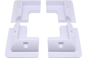 HISports Staffa di Montaggio per Pannello Solare da 4 Pezzi Staffa di Montaggio per Pannello Solare in ABS Bianca 4 Angoli Senza Foratura Adatta per Progetti Solari Camper Roulotte Barche