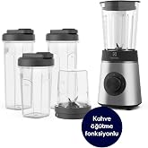 Electrolux E4CB1-6ST Kahve &Ouml;ğ&uuml;t&uuml;c&uuml;l&uuml; Smoothie Blender Seti | Buz Kırıcı, &Ccedil;oklu Hız ve Pulse Fonksiyonu, TruFlow Bı&ccedil;ak Sistemi