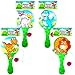 Produktbild German Trendseller® - 4 x Dino Paddel Ball - Spiel  4 x Ball + Schläger Beach Ball Set  Biff Bats  Dino Party für 4 Kinder
