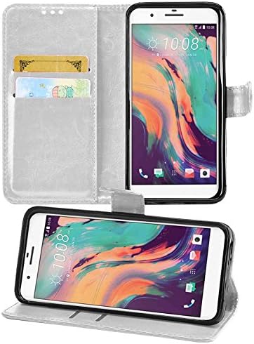 Gadget Giant HTC One X10 Case, Premium PU Leather Wallet Case Cover White