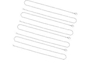 UNICRAFTALE 45cm Collier de Chaîne de Câble 30 pièces Chaîne de Câble Chaînes de Câble en Acier Inoxydable Chaîne de Collier de 1.5 mm de Large avec Fermoirs à Griffes pour la Fabrication Bijoux