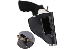 FIRECLUB Tactical Molle Leather IWB Holster for Right Hand Fits Most J Frame .38 Special Revolvers Ruger LCR Smith Wesson Body Guard Taurus