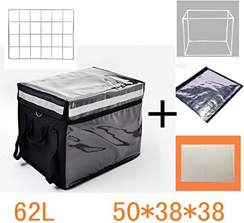 NRSP Oxford Cloth Insulation Box 36 Liter Waterproof And Cold Storage Bag Outdoor Thermal Insulation Bag Black 62L Vehicle Rack