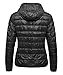 Women's Hooded Packable Ultra Light Weight Down Coat NLM(Black,X-S)