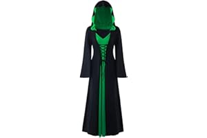 LPFNSF Vintage Witch Dress, Halloween Vampire Costume Women Plus Size, Renaissance Costume Women Medieval Dress