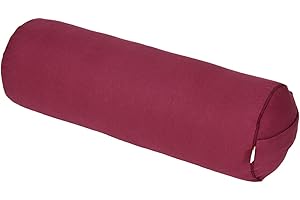 ‎YOGABOX Yogabox Yogabolster Basic für Yin-Yoga, Ø22 cm, Yoga Rolle mit Buchweizenschalen Füllung, Waschbarer Bezug aus 100% Baumwolle, Yoga Bolster Rolle für Restorative Yoga