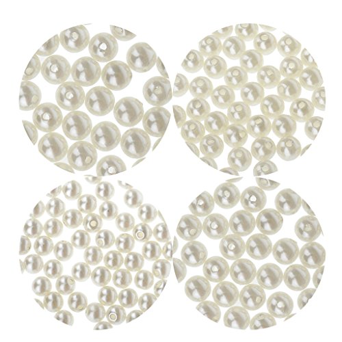 MagiDeal 50 Stück Perlen Nieten Ziernieten Knöpfe zum Nähen Leder Handwerk Tasche – wie bild, 6mm - 5