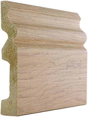 Medium Oak Pre-Finished PS Ogee Skirting Board - Ogee Design 120mm Wide x 20mm Thick x 145m (50 pack = 50 x 2.9m)*FREE DELIVERY* to UK Mainland Addresses.