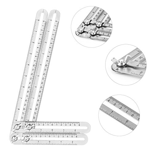 LEDOWP Edelstahl Angle-izer Vorlage Werkzeug, Multi Angle Messwerkzeug für Handwerker, Handwerker, Bauherren, DIY-ers, Woodworker - 2