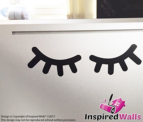 Sleepy Augen Wimpern Vinyl Aufkleber Aufkleber Kinder Zimmer Wand Aufkleber 6 cm x 10 cm jede Wimper.. uksellingsuppliers - 2