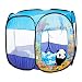 Produktbild Relaxdays 10024759 Bällebad Unterwasserwelt, 100 Ball Pool, Pop Up Spielzelt, Indoor & Outdoor, HBT 77 x 95 x 85 cm, blau