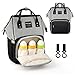 Produktbild Vemingo Baby Wickelrucksack Wickeltasche Babywickeltasche Reise Rucksack mit Isolationstaschen für Männer Frauen mit 2 Kinderwagen-Haken, schwarz und grau