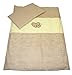Baby's Comfort Baby Bedding Set Duvet Cover and Pillowcase (2-Piece, Checkered Brown/Cream)