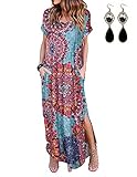 vestidos de noche Lo que Obtienes: 1 × Maxi Vestido de Dama + 1 × Pendientes Boho + 1 × El cinturón.