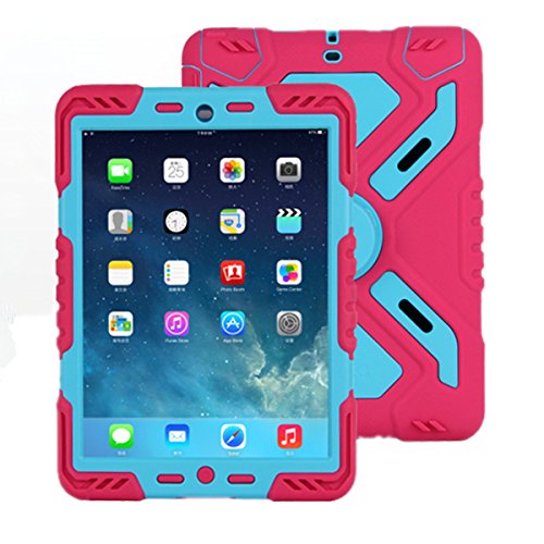 iPad 2 3 4 caso, Meiya nuevo resistente al agua a prueba de golpes la suciedad Nieve arena prueba Survivor Extreme ejército Militar resistente funda con función atril para Apple iPad 2 3 4 2/3/4, para niños de regalo de niños Kid protección completa ligero iPad caso