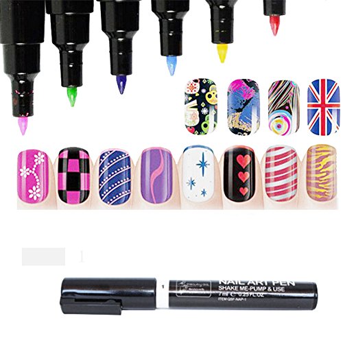 16 Farben Nail Art Pen Nagellack Stift 3D Nail Art Dekoration DIY Nagel-Design Profi Nagellack Stift-Set Molie