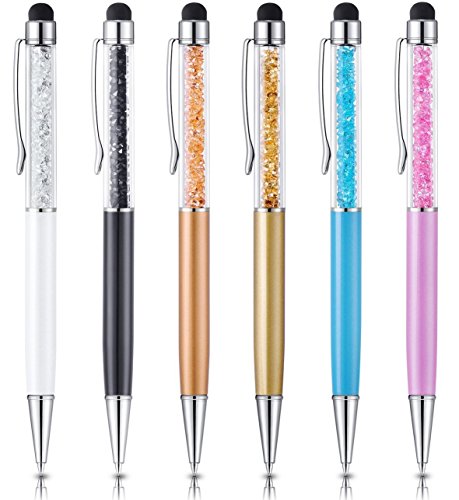 2 in 1 Stylus Schlank und Tinte Kugelschreiber für kapazitive Touch Screen iPhone 4S 5 5S 5C 6 6 6S Plus-iPad 2 3 4 Pro iPad mini Air Samsung HTC LG (6 Pack)