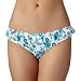 Ultimate Beach Womens White Oriental Ditsy Print Frilled Bikini Bottoms 8