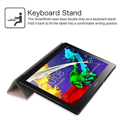 Fintie Lenovo Tab 2 A10-30 / Tab 2 A10-70 / Tab 3 10 Plus Hülle – Ultra Slim Superleicht Schutzhülle Tasche mit auto Sleep / Wake Funktion für Lenovo Tab 2 A10-30 / A10-30L / A10-30F / Tab 2 A10-70 / A10-70L / A10-70F / TAB3 10 Plus / Tab 3 10 Business 10,1 Zoll Tablet, Roségold - 8