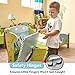 Fantasy Fields - Sunny Safari Animals themed Kids Storage Bench | Hand Crafted & Hand Painted Details | Child Friendly Water-based Paint