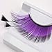 INSTANT GLAM? LONG THICK FEATHER FALSE EYELASHES! FANCY DRESS PARTY FESTIVAL (purple and black)