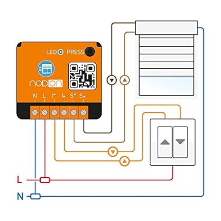 NodOn SIN-2-RS-01 Enocean - Módulo de obturador enrollable, color