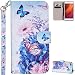 Produktbild Hülle für Xiaomi Redmi Note 5A Handyhülle Leder,FNBK 3D Schutzhülle Tasche Handyhülle Silikon Brieftasche Schale Stand Kartenfächer Magnetverschluss Lederhülle für Xiaomi Redmi Note 5A,Stiefmütterchen