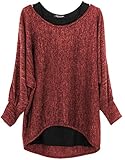 Emma & Giovanni - Top à Manche Longue (2 pièces) - Femme (FR - XL/XXL, Bordeaux)