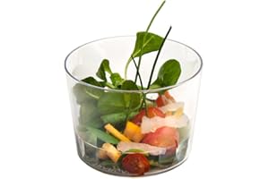 D-Work 15 Verrines Rondes Bodega en Plastique Transparent - 12 cl - 64 mm x 46 mm - Epaisseur Standard - Utilisation Polyvalente - 100% Française