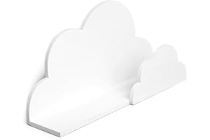 GEKO Carousel Home and Gifts Baby Nursery Childs Bedroom Playroom Cloud Shaped Floating Book Shelf