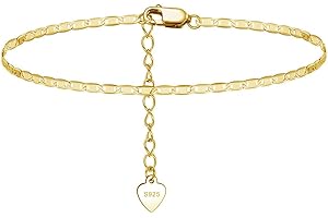 Cangall Silber Fußketten für Damen, 925 Sterling Silber Fußkettchen Armband, Sommer Barfuß Strand Fußspange, 20+6cm Verstellbar Silber Fußkette am Fußgelenk, Fashion Fußbändchen Knöchel-Kette