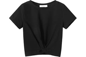 Arshiner Ragazza T-Shirts Estate Manica Corta Bambini Camicetta di Cotone Carino Moda Stampa Scuola Camicia Collo Rotondo Sport Leggero Casual Maglietta per Girls 5-12 Anni