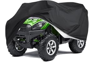 Gicov ATV Cover Waterproof Heavy Duty ATV Outdoor Storage Cover With Elastic Hem Quad Cover For Kawasaki, Arctic Cat, Honda, Polaris,Yamaha All Weather 4 Wheeler Protection (210x120x102cm)