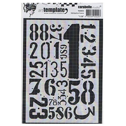 Carabelle StudioArt Template Stencil, 1/58, for Creating Patterned Backgrounds and Artwork for Craft Projects, Multi-Colored, One Size
