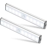 Moston USB laddningsbar 10 LED magnetisk rörelsesensor nattlampa, skymning till gryning fotocell, automatisk på/av.Bärbar, sl