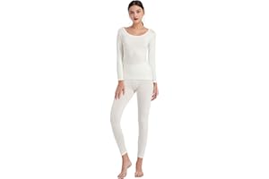 Mcilia Damska ultracienka modalna bielizna termiczna z wycięciem na górze i na dole