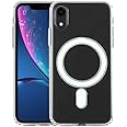 EKAM Magsafe compatible case for iPhone XR - 6.1 Inch - MagSafe PC & TPU Clear Phone Case Built in Magnets and raised edges to protect the camera cover for iPhone XR