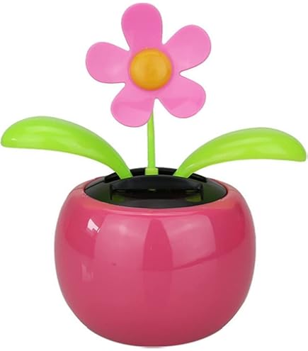 2 Fleurs Solaires Dansantes Pour Voiture - Décoration Auto Vibrante Sans Pile - Jouet Bureau