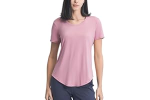 Hanyomo Donne Yoga Allenamento Manica Corta Maglietta Atletico Corsa Tee Superiore Fitness Leggero Girocollo Camicie