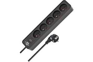 ‎BRENNENSTUHL Brennenstuhl 1153254000 Listwa Zasilająca, Czarny, 1,5 m