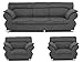 Earthwood - Jamaica Dark Grey 3+1+1 Five Seater Sofa Set RS.30999.00