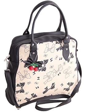 SugarShock Lowell 50s retro Bow Henkeltasche Rockabilly Tasche Handtasche