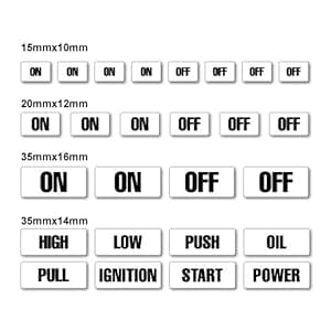 Amazon.fr : On Off Switch Button Kit Sticker Decal Car Automotive Fuel ...