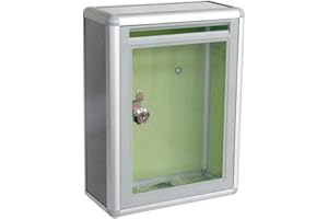 jojofuny Postfach | Vorschlagsbox Kleine Kommentarsammlung Vorschlagsbox mit Schloss Beschwerdebox Aluminiumlegierungsbox Dropbox für Büro Kundencenter Schule