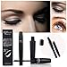 LuckyFine 2Pcs/Set Makeup Eyelash Long Curling Fiber 3D Mascara Eye Lashes Extension Black