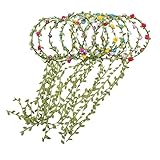AWAYTR Haarband Boheme Geflochten Blumen Haarreif Stirnband HIPPIE (Mixed Farb 9Pcs-A)