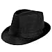 Produktbild VENMO Unisex Trilby Gangster Cap Strand Sun Strohhut Band Sunhat Outdoor Hut Sonnenhut Hut Cap Strand Sun Strohhut Band Sunhat Visor Hat Topper Sun Hat Nackenschutz Sonnenschutz (Black)
